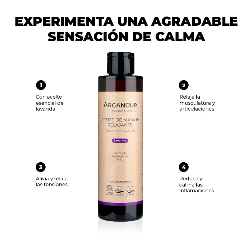 aceite de masaje relajante arganour