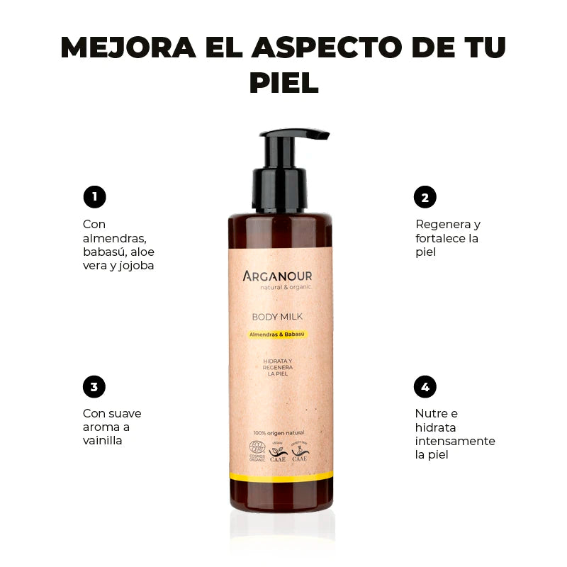 body milk hidratante corporal arganour