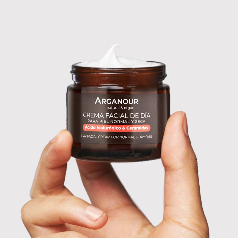 crema hidratante facial para piel normal y seca arganour