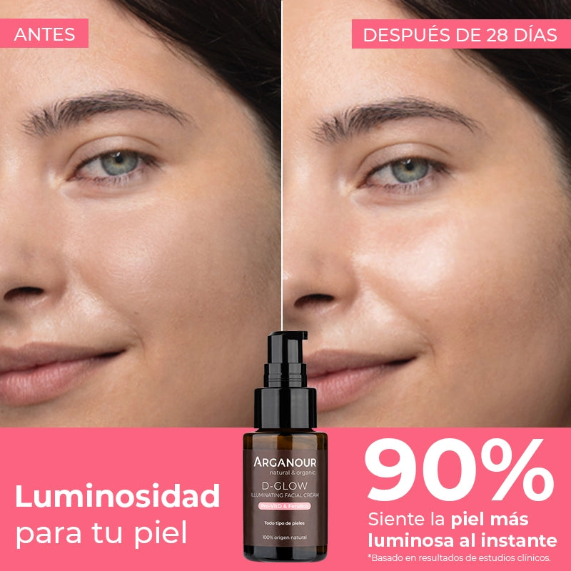 d glow crema iluminadora hidratante facial