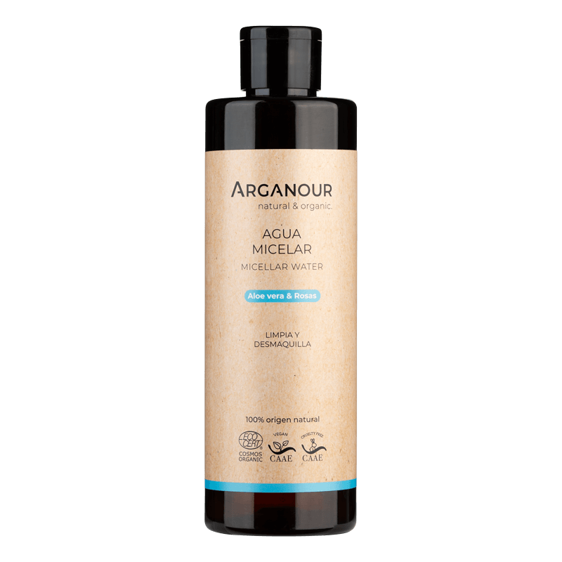 agua micelar natural arganour