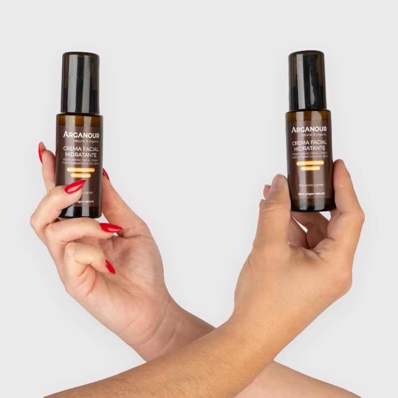 crema facial para pieles mixtas y grasas arganour