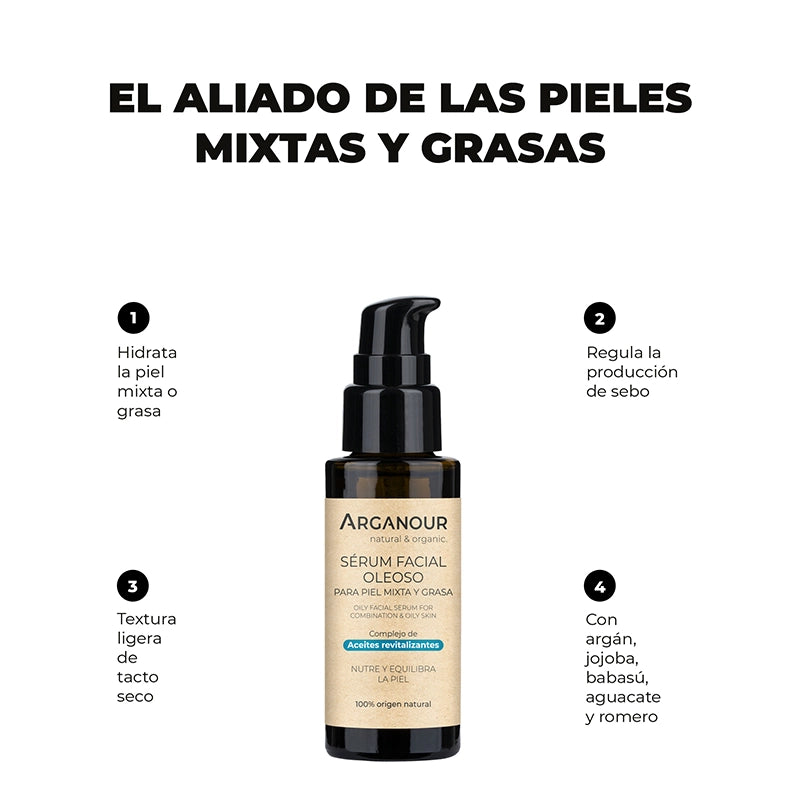 serum facial piel mixta y grasa arganour propiedades